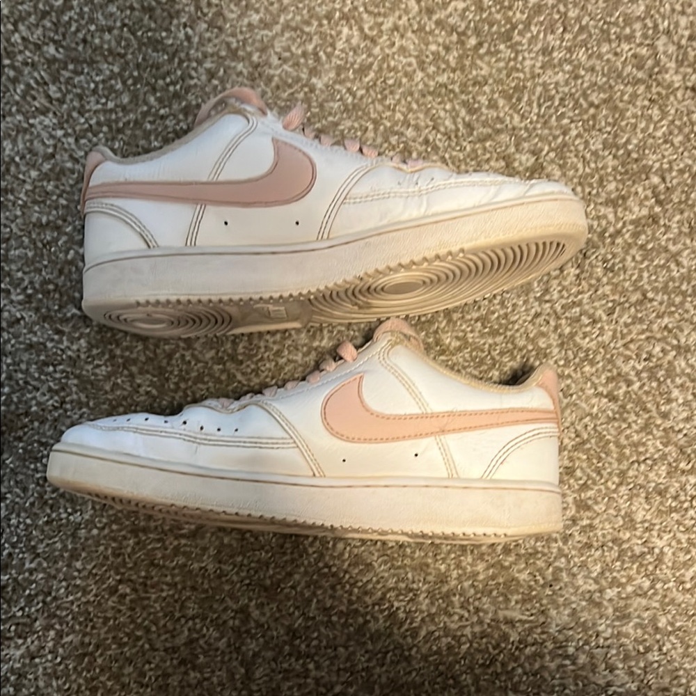 Nike White and Pink Sneakers